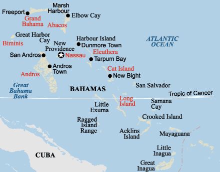 Carte bahamas antilles