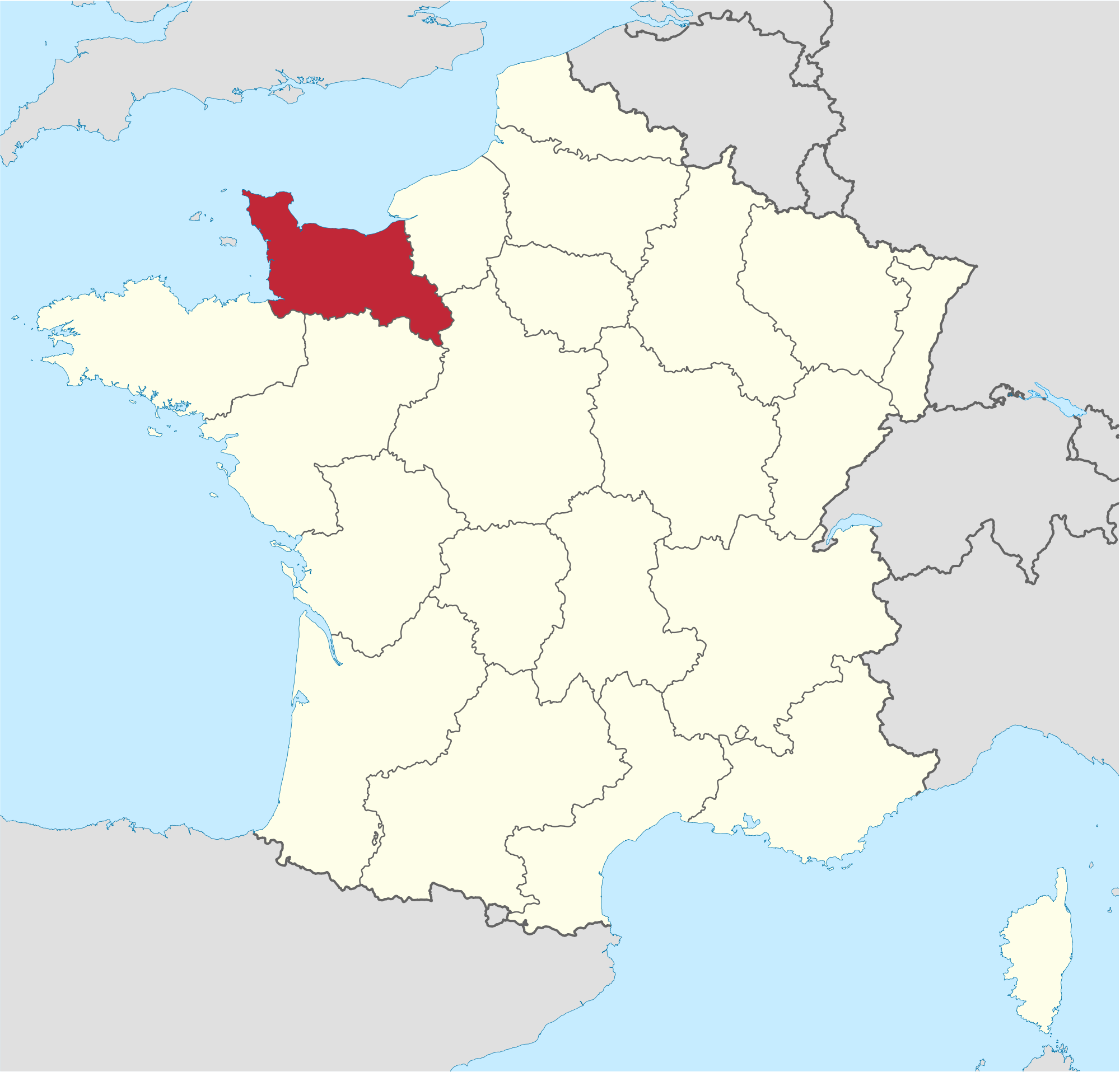 Normandie carte de france