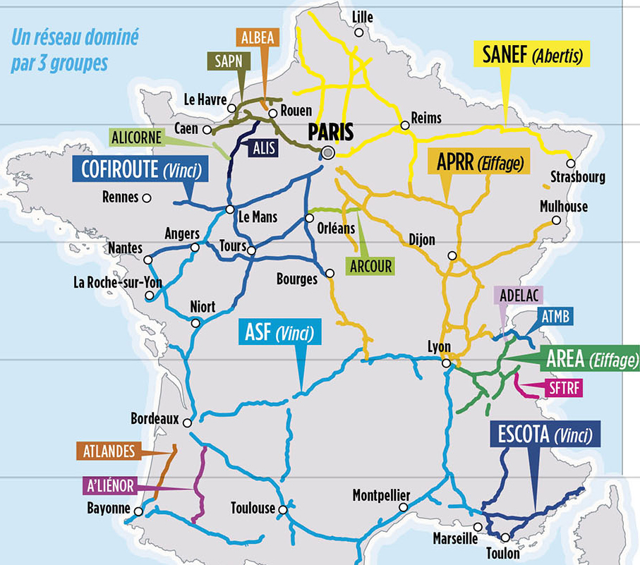 Cartes des autoroutes de france 2014