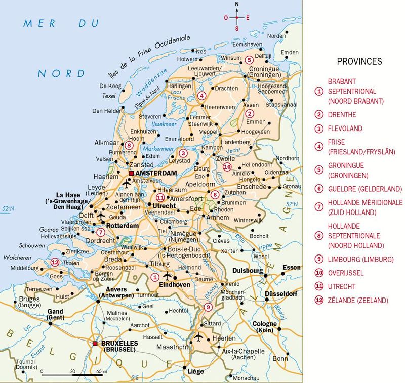Carte hollande michelin