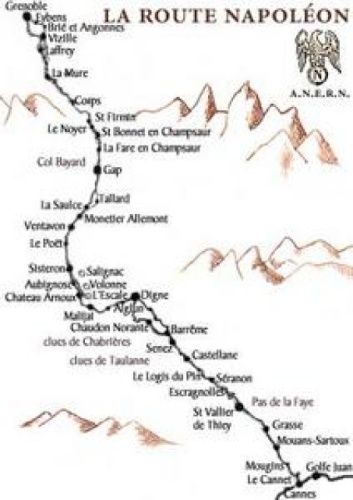 Route napoleon carte routiere