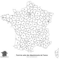 Carte des départements français vierge