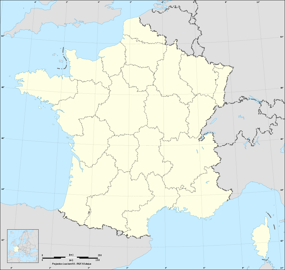 Carte région france vierge