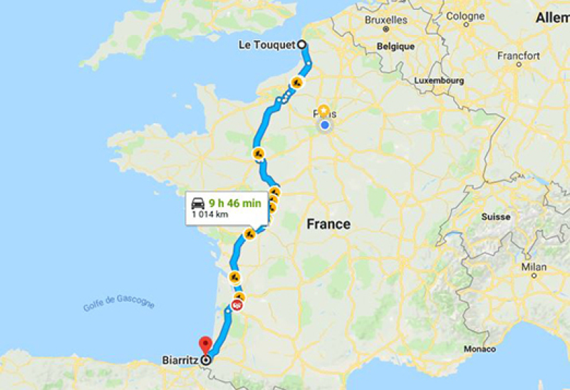 Michelin trajet routier