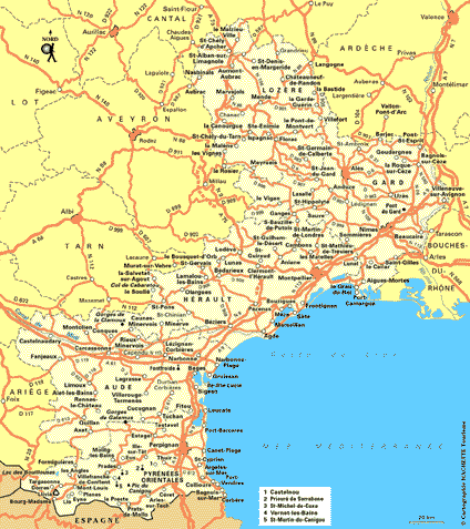Carte région paca détaillée