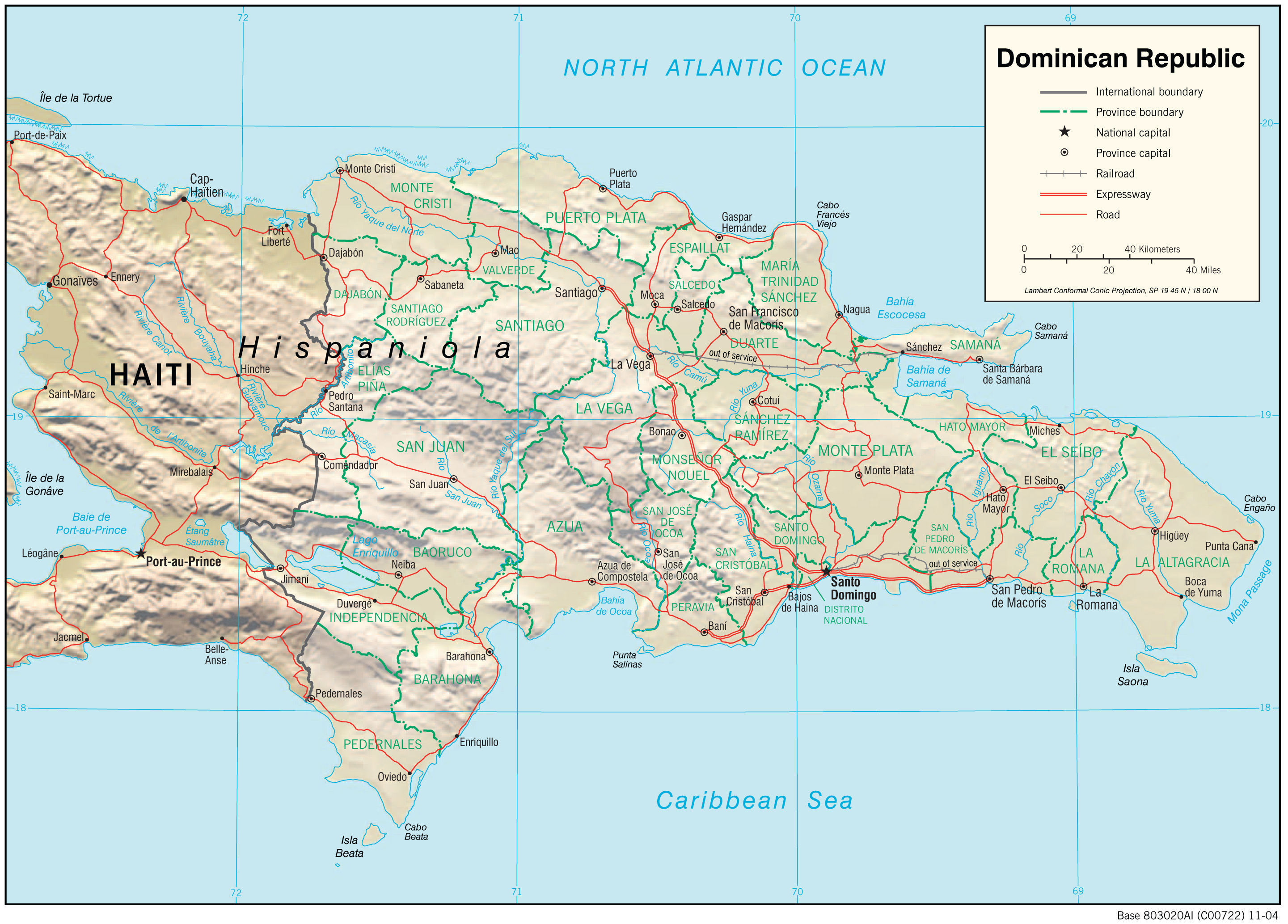 Saint domingue carte geographique