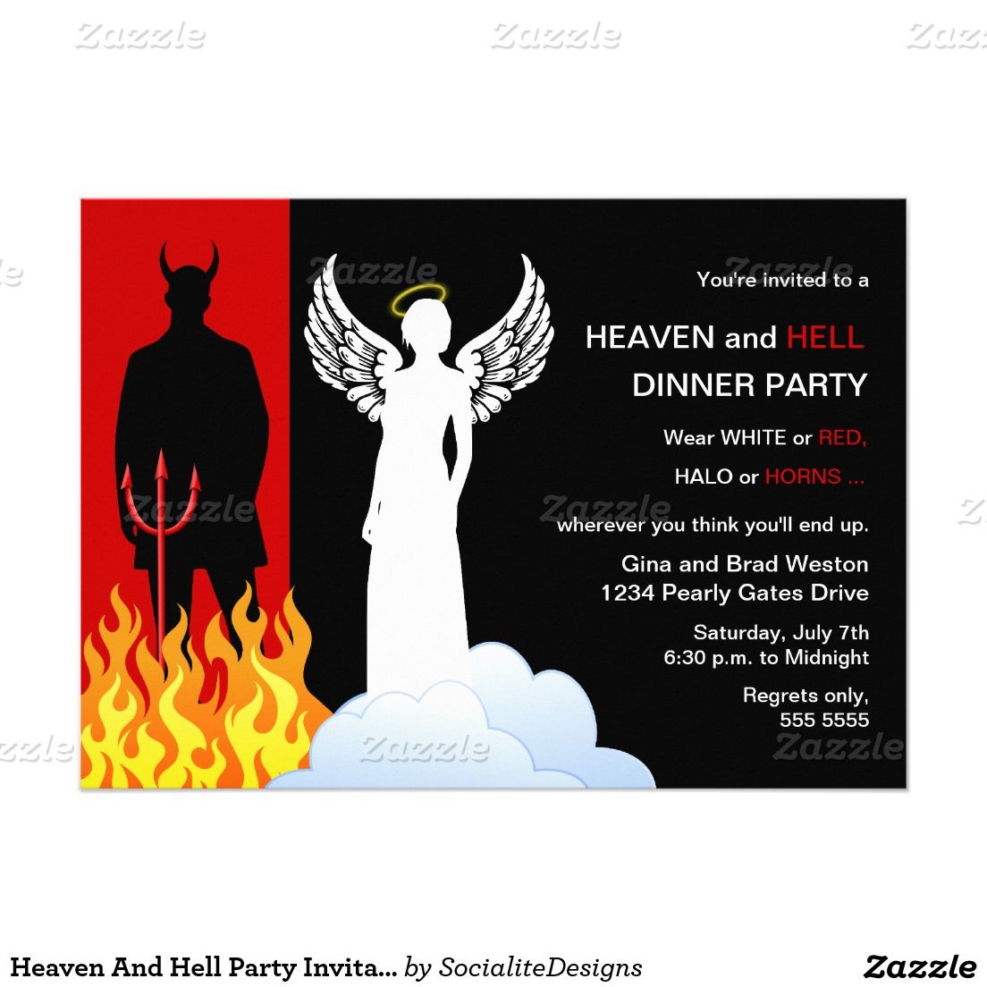 Invitation ange et demon