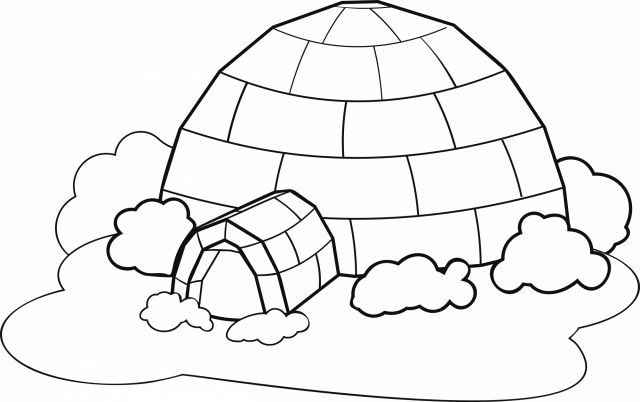 Igloo a colorier