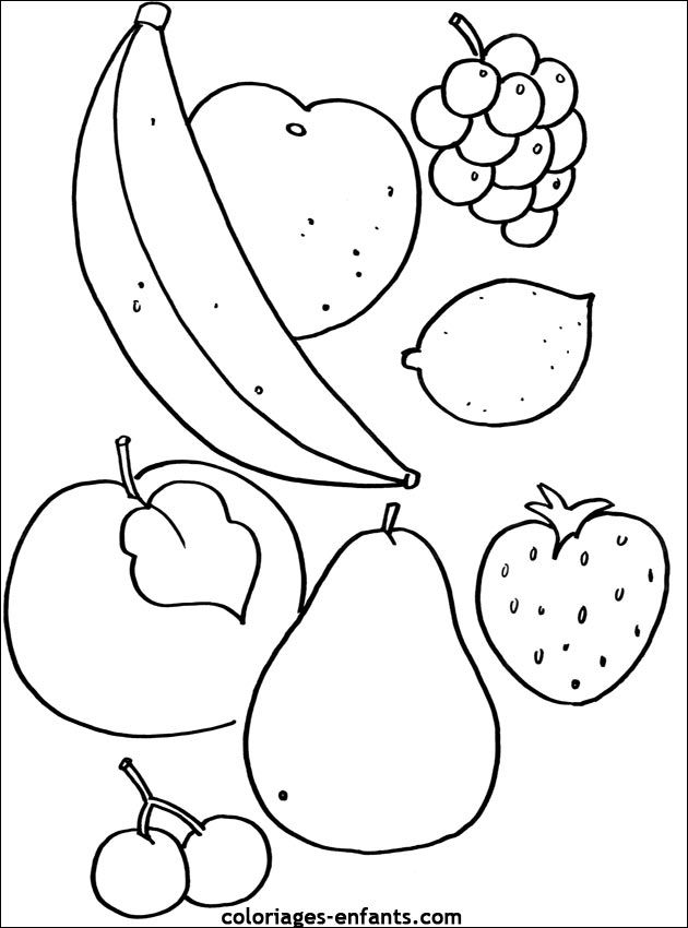 Coloriage a imprimer fruits et légumes