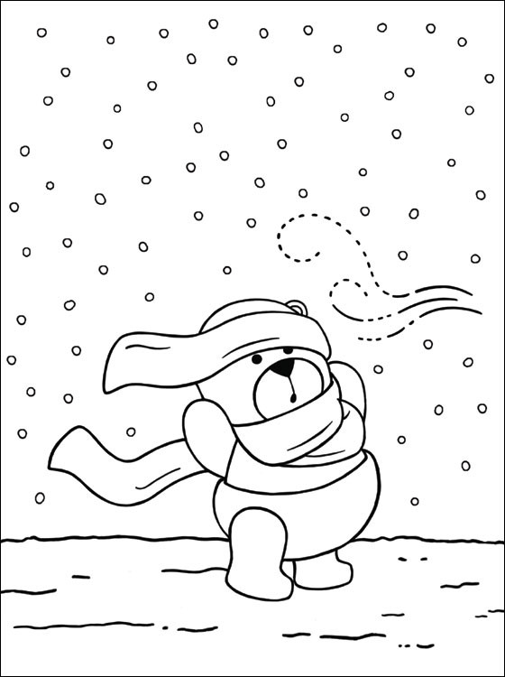 Coloriage animaux hiver