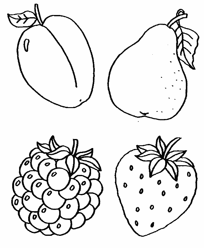 Dessin fruit a colorier