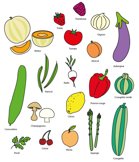 Dessin fruit et legume
