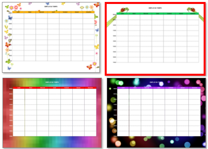 Grille emploi du temps vierge collège