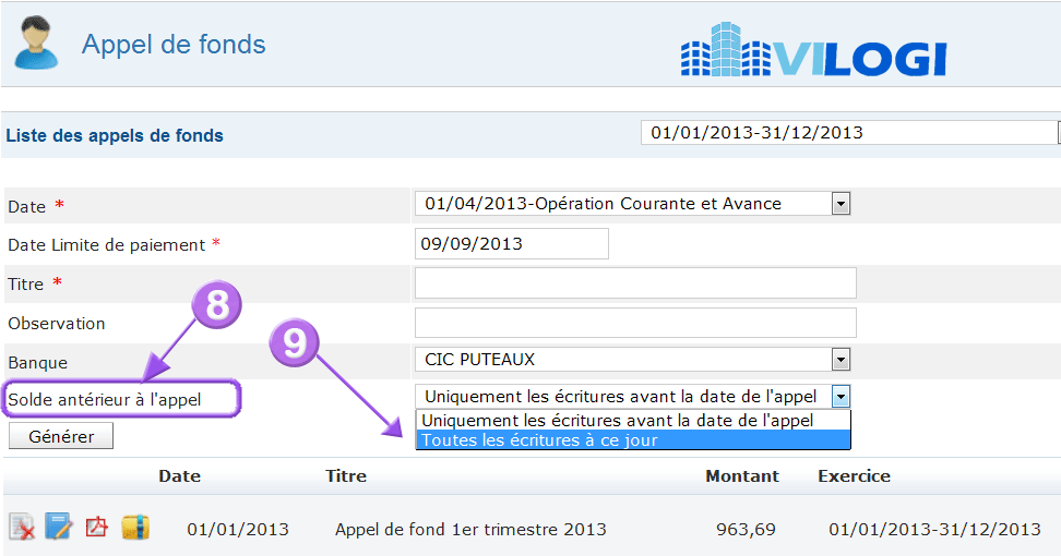 Modele appel de fonds syndic