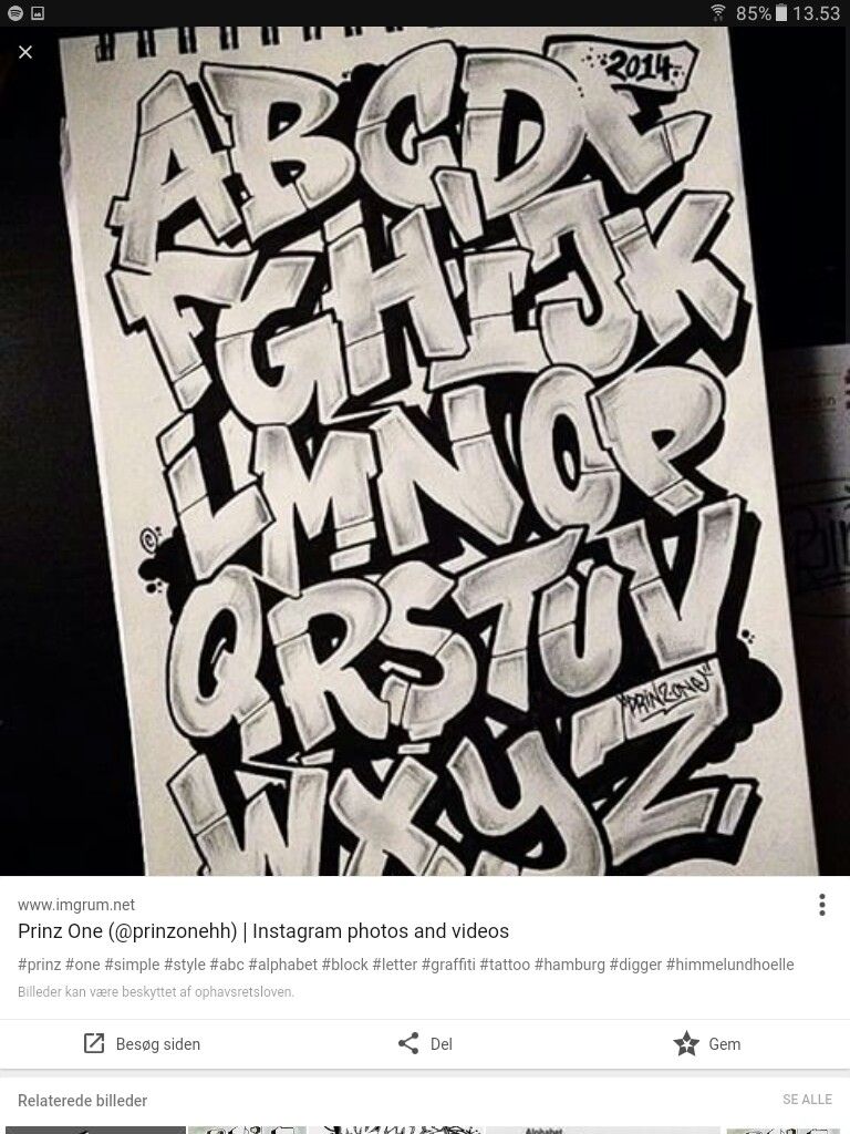 Ecriture graffiti alphabet 3d