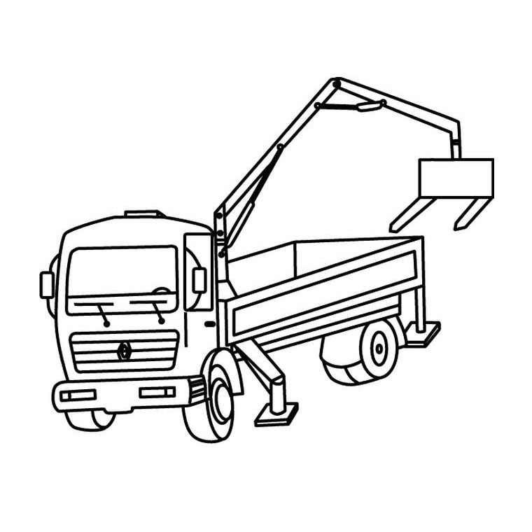 Camion benne coloriage