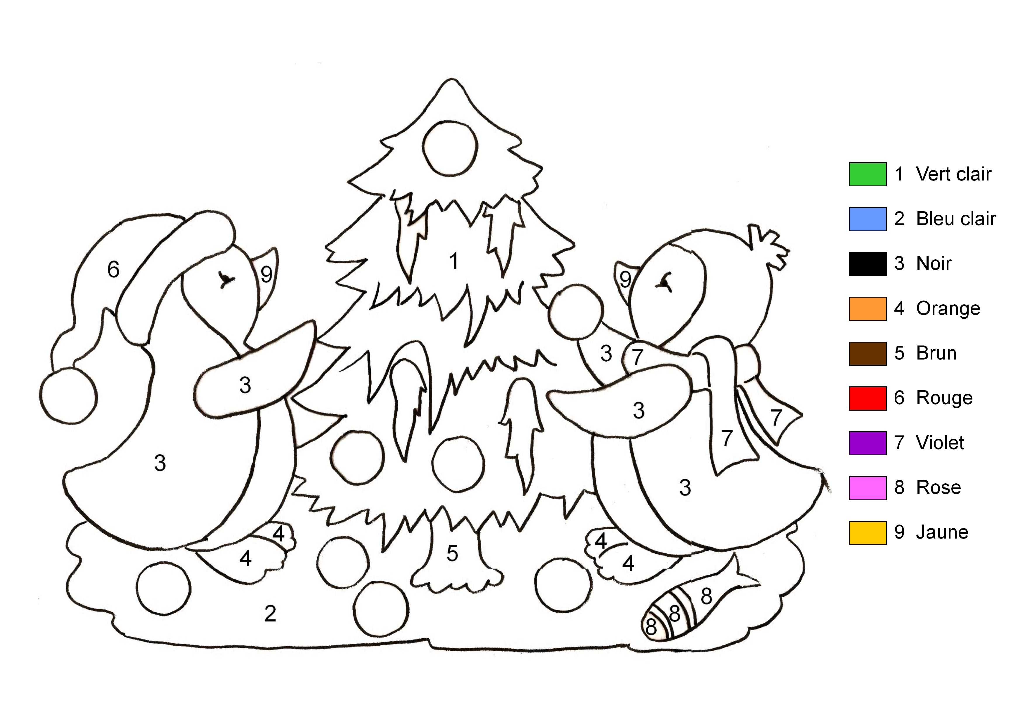 Coloriage magique noel gs