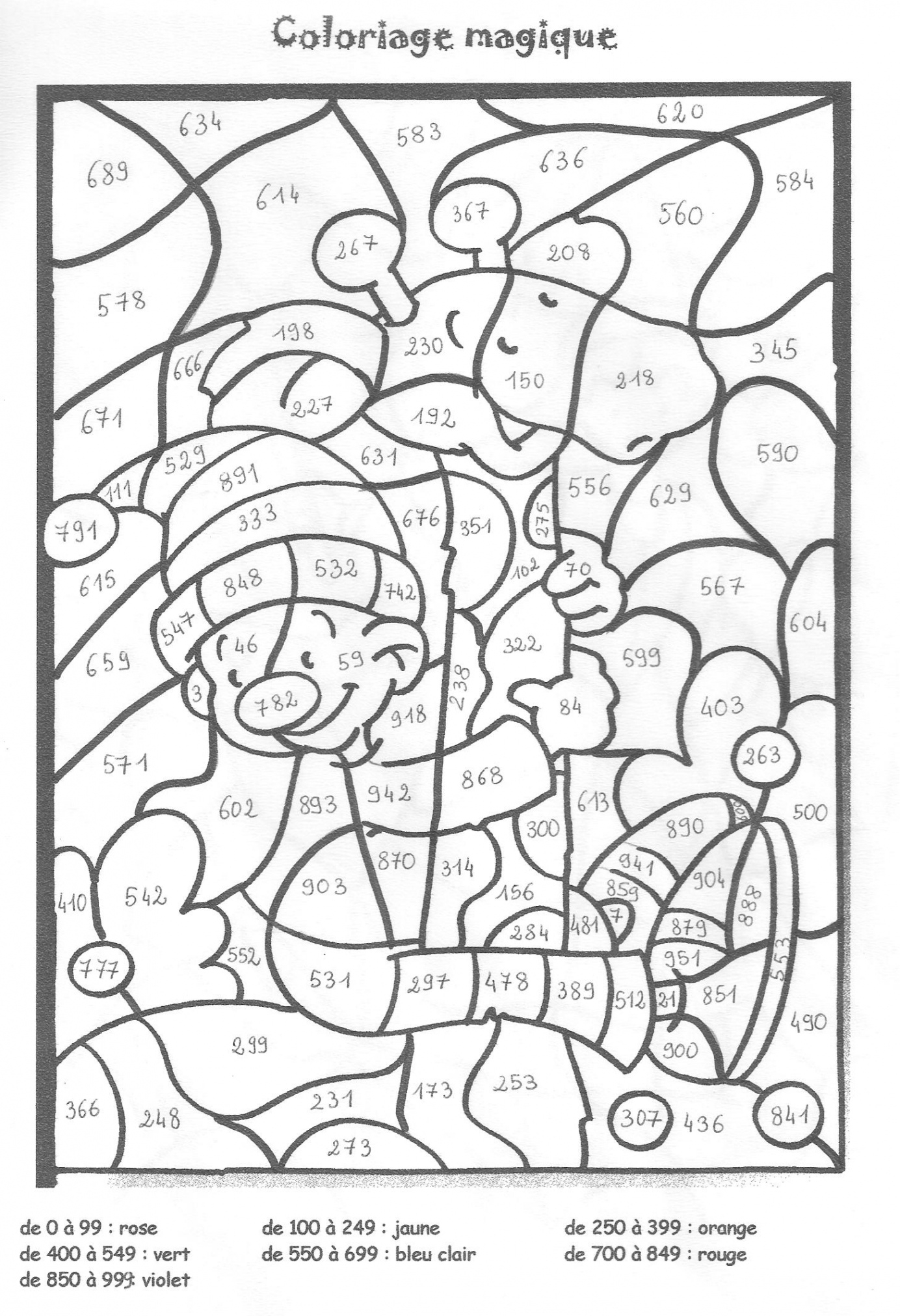 Coloriage magique ce2 numération