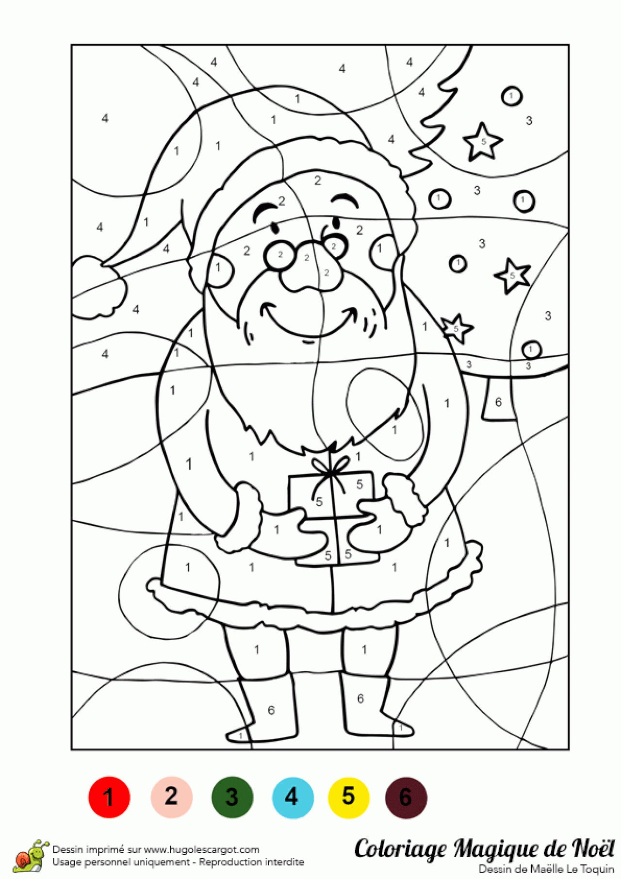 Coloriage magique noel ce2