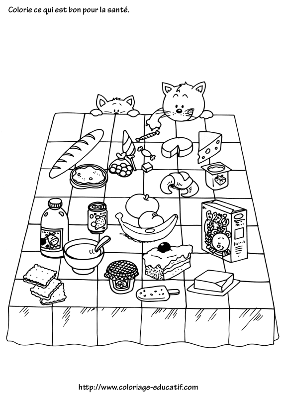 Coloriage aliment