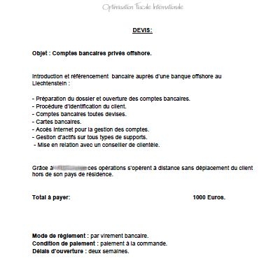 Exemple demande de devis en anglais