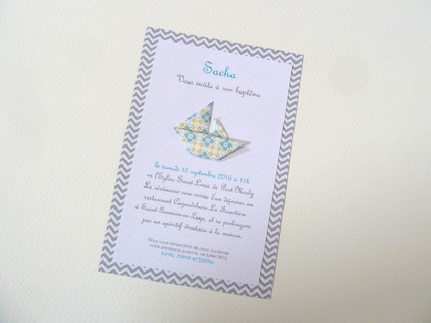 Faire part bapteme bateau