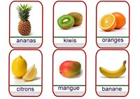 Imagier fruits et légumes à imprimer