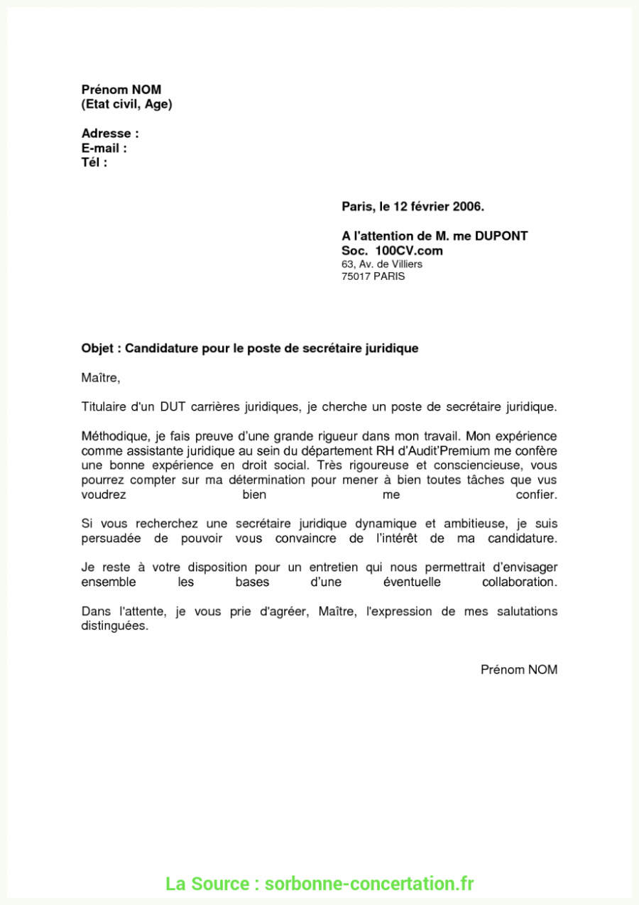 Modèle lettre de motivation secrétaire de mairie