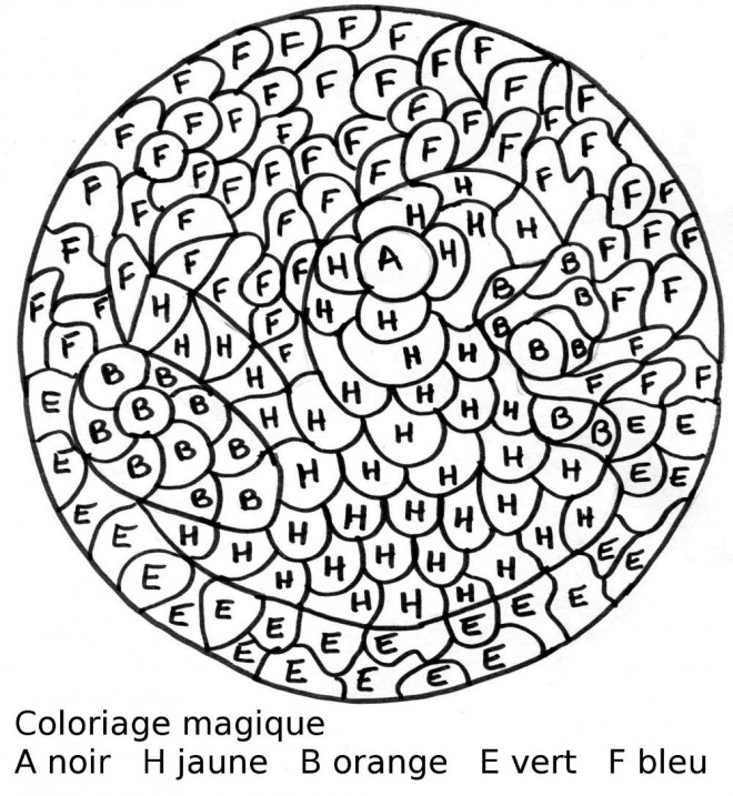 Coloriage magique alphabet maternelle