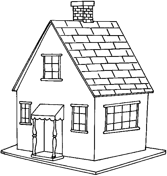 Image maison à colorier