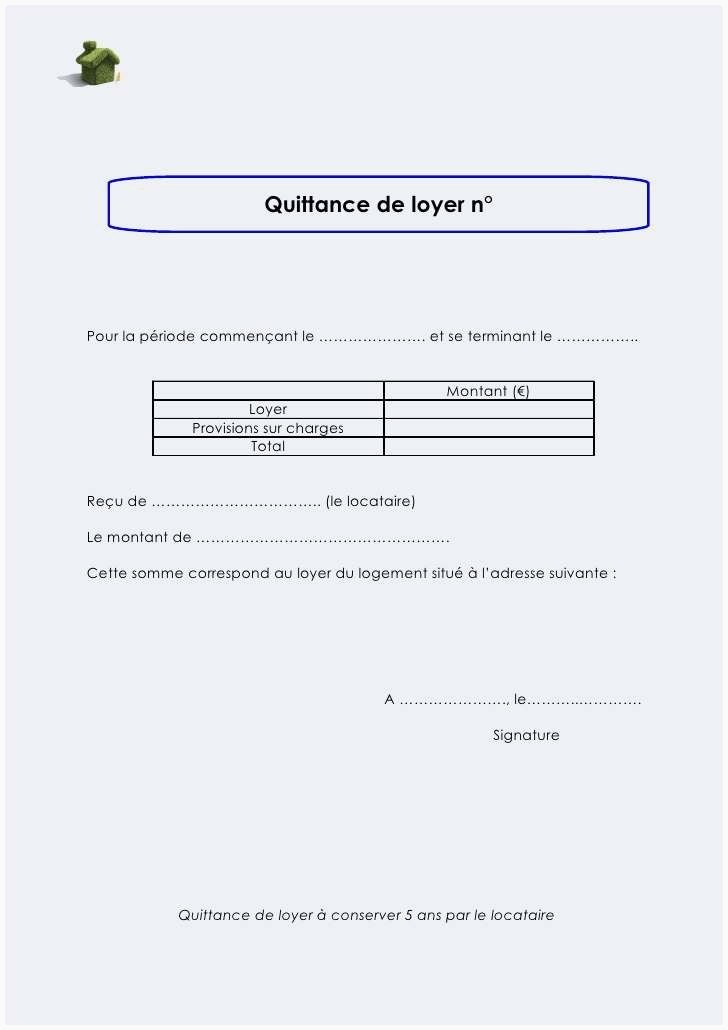 Quittance de loyer modèle gratuit word