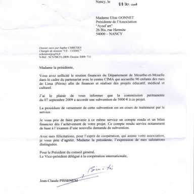 Lettre demande de salle association