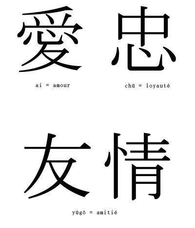 Kanji amour eternel