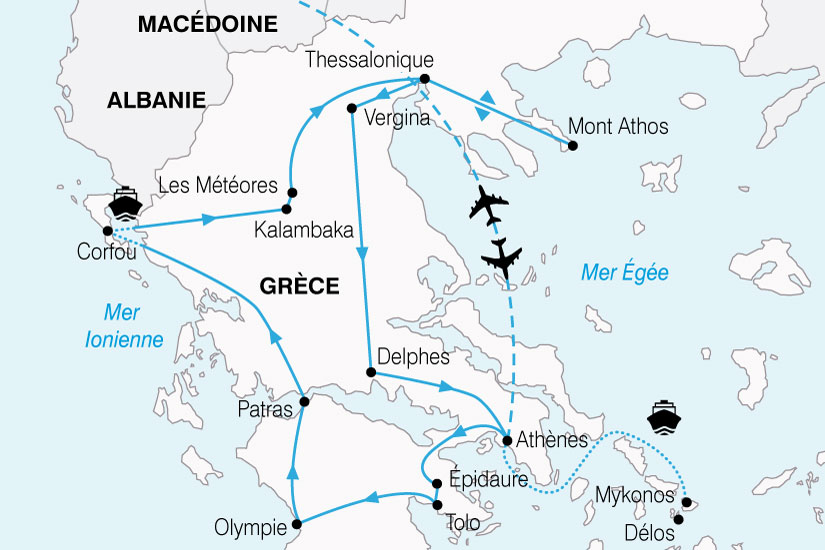 Mykonos carte géographique