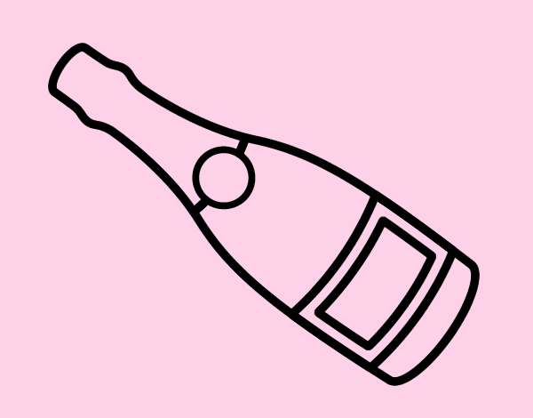 Dessin de bouteille de champagne