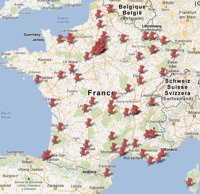 Carte autoroutes france 2015