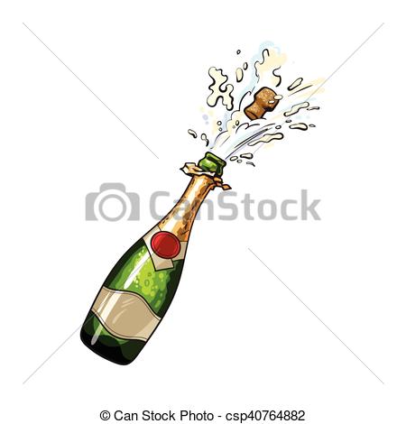 Bouteille de champagne dessin