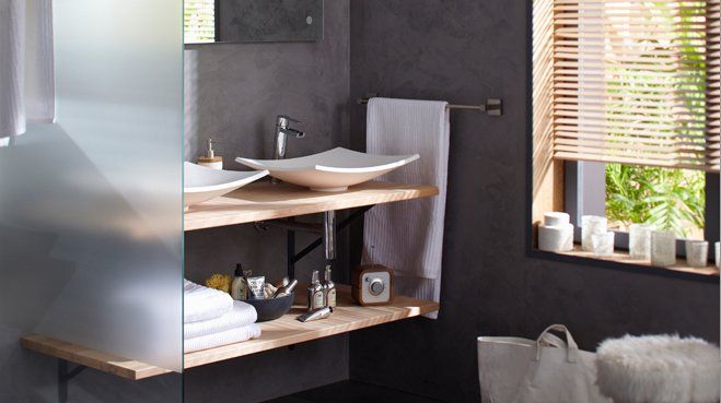 Tadelakt salle de bain leroy merlin