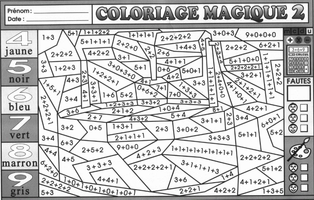 Coloriage magique numération