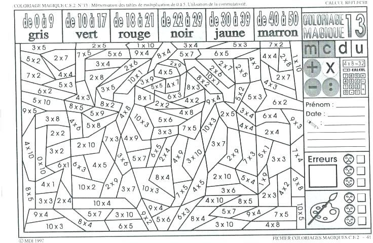 Coloriage magique cm1 à imprimer gratuit