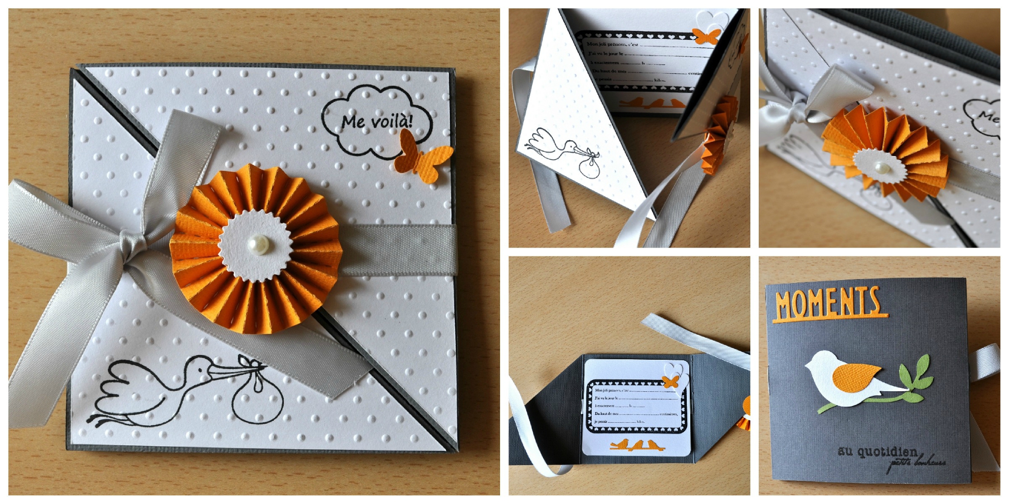 Faire part naissance plié