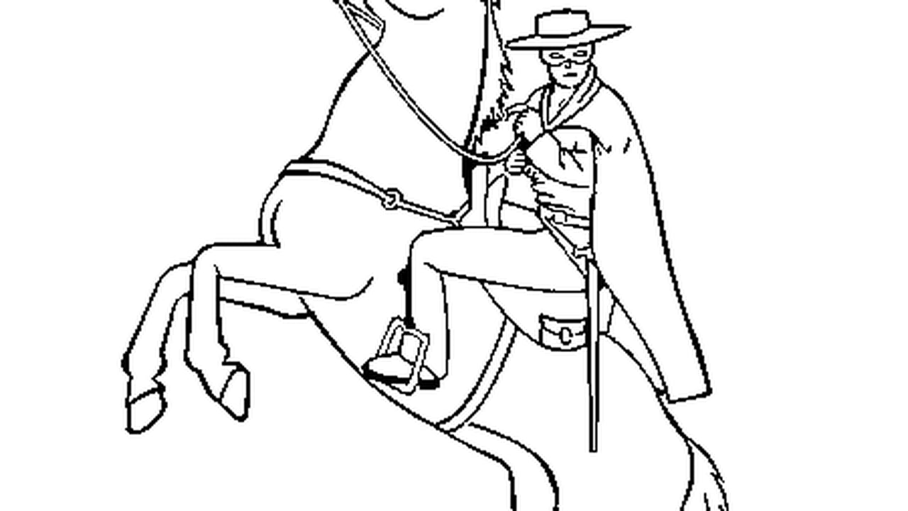 Dessin à colorier zorro