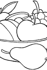 Coloriage panier de fruits à imprimer