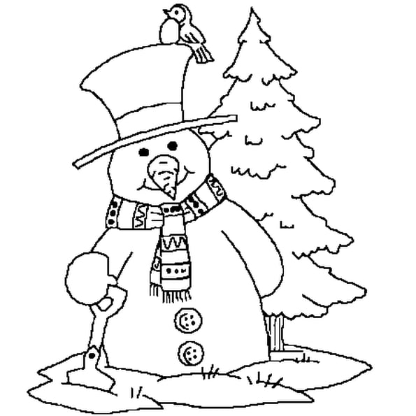 Modele de bonhomme de neige a imprimer