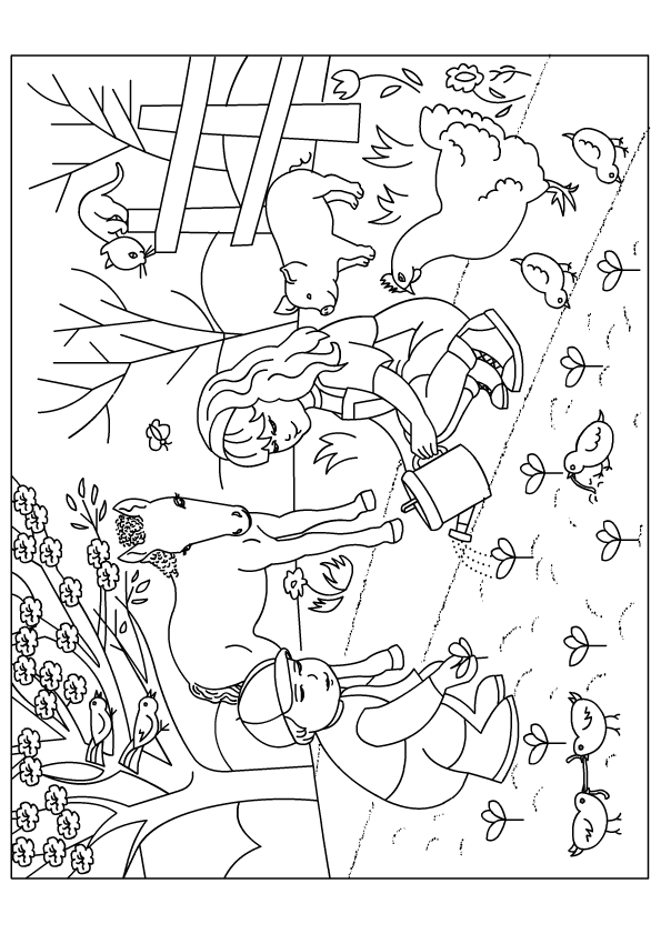 Coloriage printemps cp