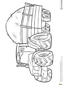 Dessin tracteur remorque