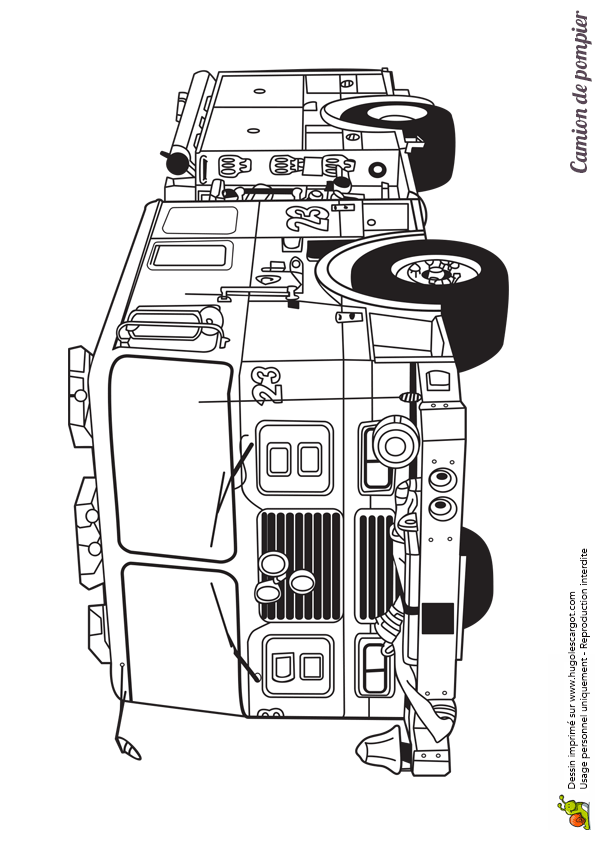 Coloriage camion américain
