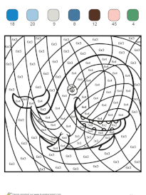 Coloriage magique table de 5