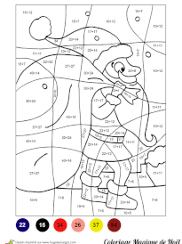 Coloriage magique de noel ce1