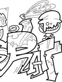Coloriage de tag graffiti